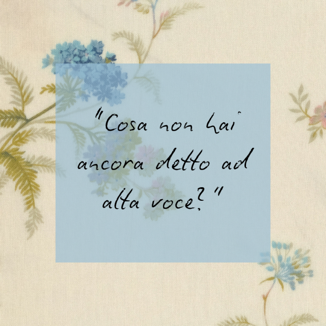 Cos'hai non ancora detto